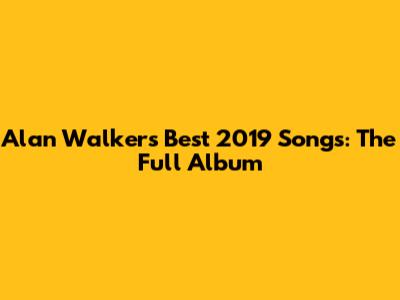 Alan Walker's Best 2019 Songs: The Full Album