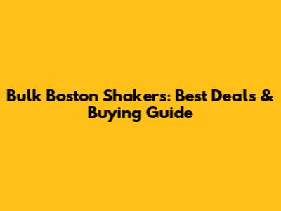Bulk Boston Shakers: Best Deals & Buying Guide