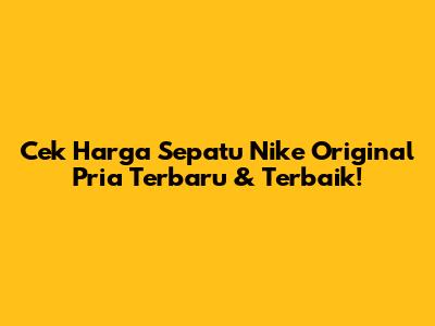 Cek Harga Sepatu Nike Original Pria Terbaru & Terbaik!