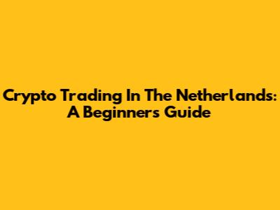 Crypto Trading In The Netherlands: A Beginner's Guide