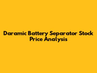 Daramic Battery Separator Stock Price Analysis