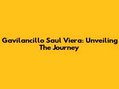 Gavilancillo Saul Viera: Unveiling The Journey