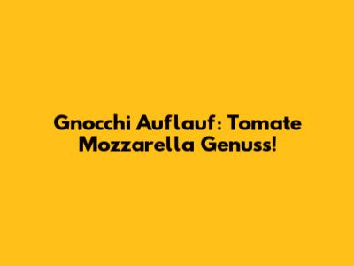 Gnocchi Auflauf: Tomate Mozzarella Genuss!