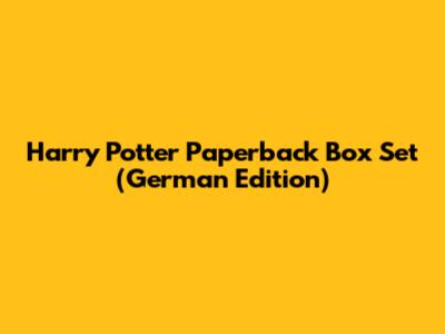 Harry Potter Paperback Box Set (German Edition)