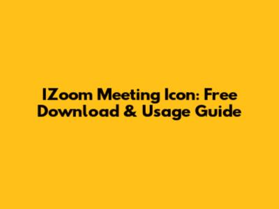 IZoom Meeting Icon: Free Download & Usage Guide
