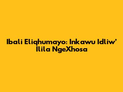 Ibali Eliqhumayo: Inkawu Idliw’ Ilila NgeXhosa