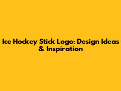 Ice Hockey Stick Logo: Design Ideas & Inspiration