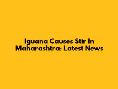 Iguana Causes Stir In Maharashtra: Latest News