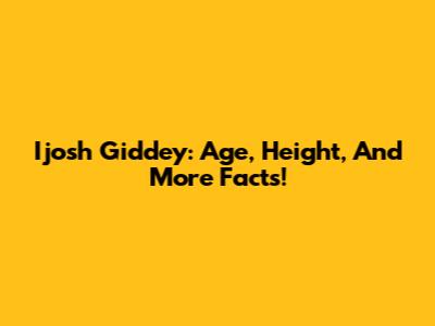 Ijosh Giddey: Age, Height, And More Facts!