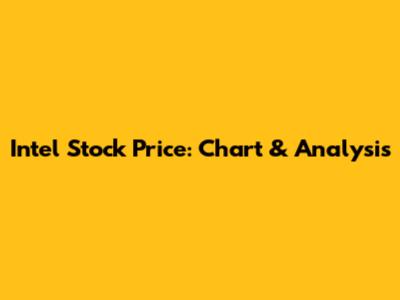 Intel Stock Price: Chart & Analysis
