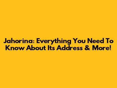 Jahorina: Everything You Need To Know About Its Address & More!