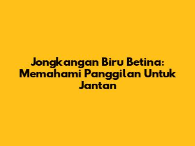 Jongkangan Biru Betina: Memahami Panggilan Untuk Jantan