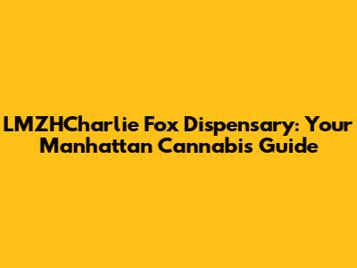 LMZHCharlie Fox Dispensary: Your Manhattan Cannabis Guide