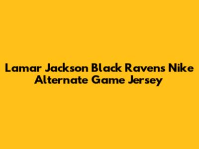 Lamar Jackson Black Ravens Nike Alternate Game Jersey