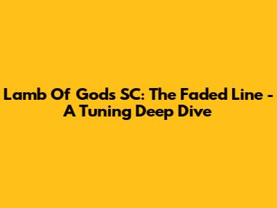 Lamb Of God's SC: The Faded Line - A Tuning Deep Dive