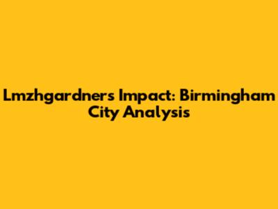 Lmzhgardner's Impact: Birmingham City Analysis