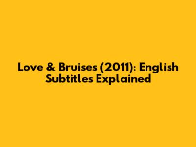Love & Bruises (2011): English Subtitles Explained