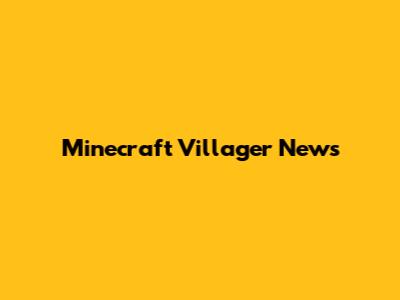 Minecraft Villager News