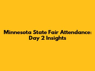 Minnesota State Fair Attendance: Day 2 Insights