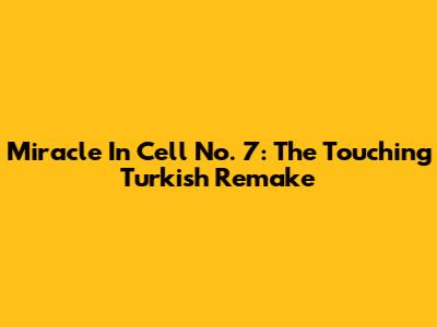 Miracle In Cell No. 7: The Touching Turkish Remake