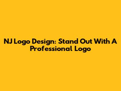 NJ Logo Design: Stand Out With A Professional Logo
