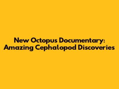 New Octopus Documentary: Amazing Cephalopod Discoveries
