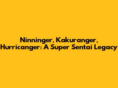 Ninninger, Kakuranger, Hurricanger: A Super Sentai Legacy