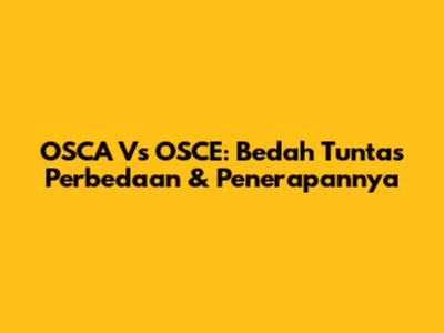 OSCA Vs OSCE: Bedah Tuntas Perbedaan & Penerapannya