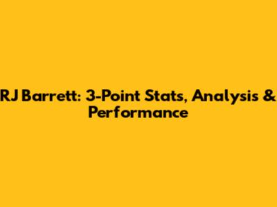 RJ Barrett: 3-Point Stats, Analysis & Performance