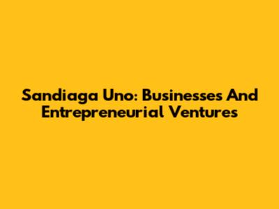 Sandiaga Uno: Businesses And Entrepreneurial Ventures