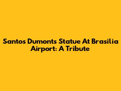 Santos Dumont's Statue At Brasilia Airport: A Tribute