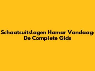 Schaatsuitslagen Hamar Vandaag: De Complete Gids