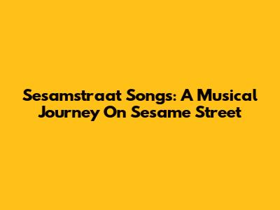 Sesamstraat Songs: A Musical Journey On Sesame Street