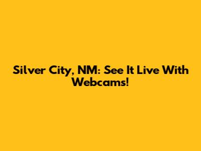 Silver City, NM: See It Live With Webcams!