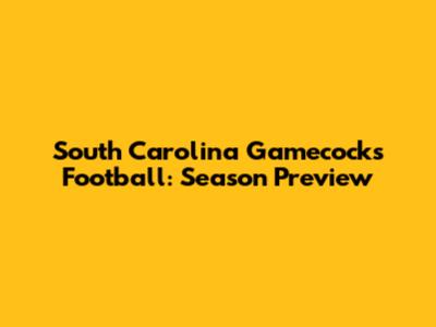 South Carolina Gamecocks Football: Season Preview