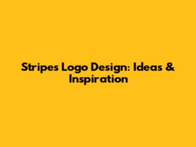 Stripes Logo Design: Ideas & Inspiration