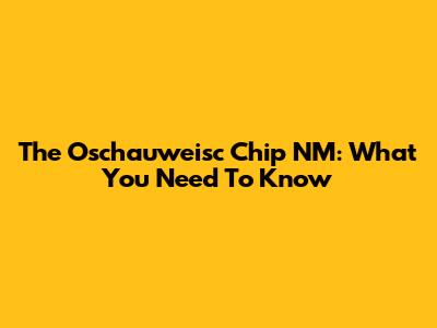 The Oschauweisc Chip NM: What You Need To Know