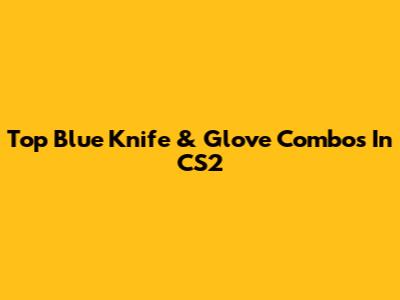 Top Blue Knife & Glove Combos In CS2