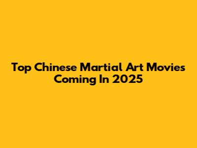 Top Chinese Martial Art Movies Coming In 2025