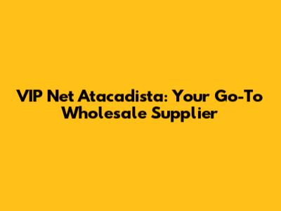 VIP Net Atacadista: Your Go-To Wholesale Supplier