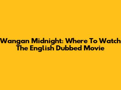 Wangan Midnight: Where To Watch The English Dubbed Movie