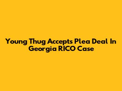 Young Thug Accepts Plea Deal In Georgia RICO Case