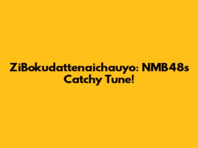 ZiBokudattenaichauyo: NMB48's Catchy Tune!